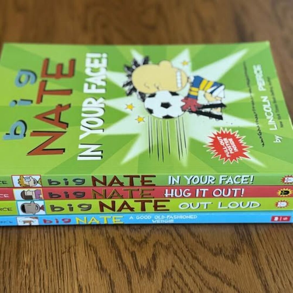 BIG NATE~(Huge Lot) 4 Paperback Books By Lincoln Peirce, Kids Graphic Novel Read